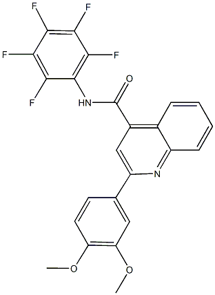 540801-97-6 2-(3,4-dimethoxyphenyl)-N-(2,3,4,5,6-pentafluorophenyl)-4-quinolinecarboxamide