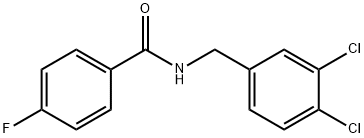 N-(3,4-dichlorobenzyl)-4-fluorobenzamide,540802-01-5,结构式