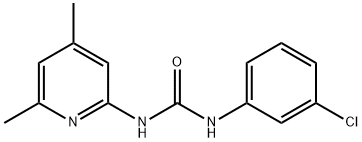 N-(3-chlorophenyl)-N'-(4,6-dimethyl-2-pyridinyl)urea Struktur