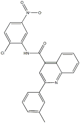 N-{2-chloro-5-nitrophenyl}-2-(3-methylphenyl)-4-quinolinecarboxamide Structure