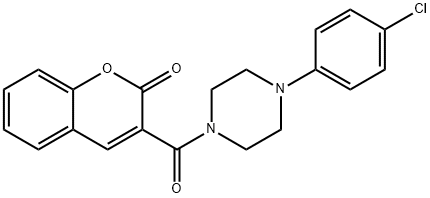 3-{[4-(4-chlorophenyl)-1-piperazinyl]carbonyl}-2H-chromen-2-one Structure