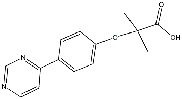 2-methyl-2-[4-(4-pyrimidinyl)phenoxy]propanoic acid Struktur