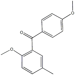 (2-methoxy-5-methylphenyl)(4-methoxyphenyl)methanone 化学構造式