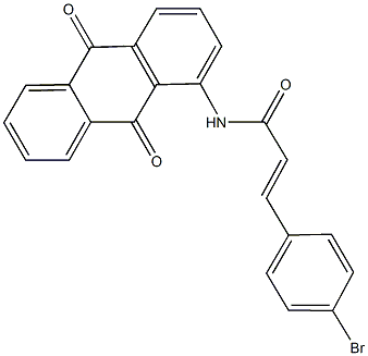 3-(4-bromophenyl)-N-(9,10-dioxo-9,10-dihydro-1-anthracenyl)acrylamide Structure