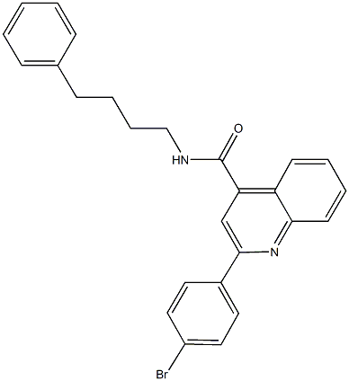 2-(4-bromophenyl)-N-(4-phenylbutyl)-4-quinolinecarboxamide,541516-86-3,结构式