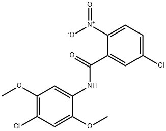 5-chloro-N-(4-chloro-2,5-dimethoxyphenyl)-2-nitrobenzamide 结构式