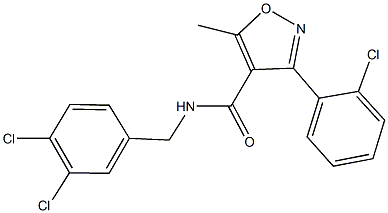 3-(2-chlorophenyl)-N-(3,4-dichlorobenzyl)-5-methyl-4-isoxazolecarboxamide|