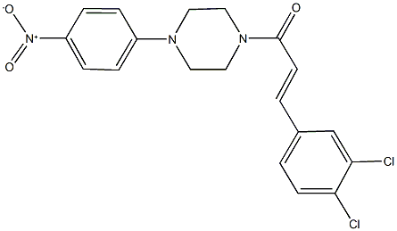 1-[3-(3,4-dichlorophenyl)acryloyl]-4-{4-nitrophenyl}piperazine Structure