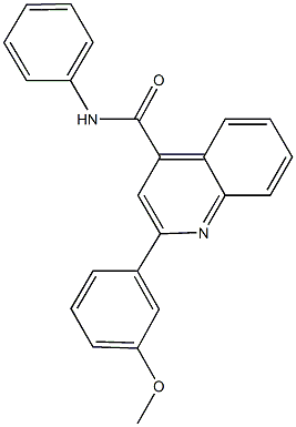 2-(3-methoxyphenyl)-N-phenyl-4-quinolinecarboxamide Struktur