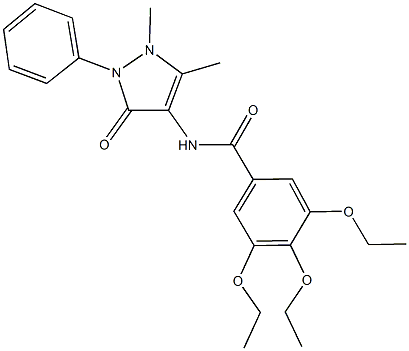 N-(1,5-dimethyl-3-oxo-2-phenyl-2,3-dihydro-1H-pyrazol-4-yl)-3,4,5-triethoxybenzamide Struktur