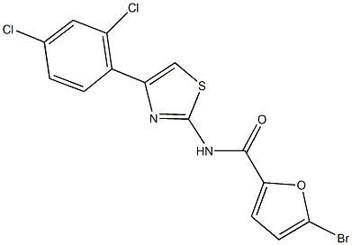 5-bromo-N-[4-(2,4-dichlorophenyl)-1,3-thiazol-2-yl]-2-furamide Structure