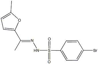 4-bromo-N'-[1-(5-methyl-2-furyl)ethylidene]benzenesulfonohydrazide 结构式