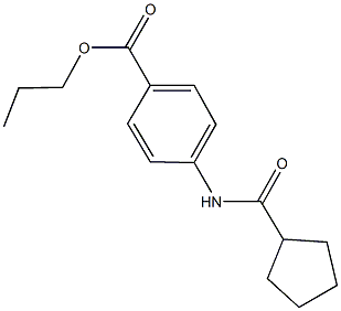 propyl 4-[(cyclopentylcarbonyl)amino]benzoate 结构式