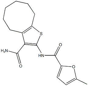 N-[3-(aminocarbonyl)-4,5,6,7,8,9-hexahydrocycloocta[b]thien-2-yl]-5-methyl-2-furamide|