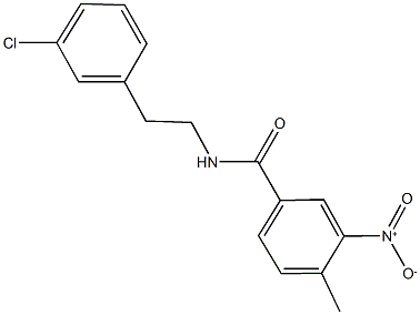 N-[2-(3-chlorophenyl)ethyl]-3-nitro-4-methylbenzamide,541533-03-3,结构式