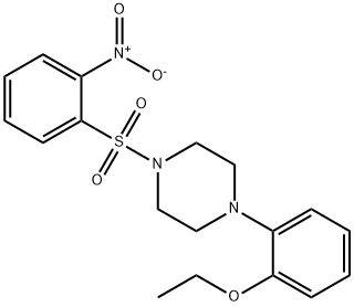1-(2-ethoxyphenyl)-4-({2-nitrophenyl}sulfonyl)piperazine 化学構造式