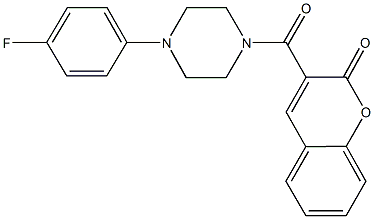 3-{[4-(4-fluorophenyl)-1-piperazinyl]carbonyl}-2H-chromen-2-one Struktur