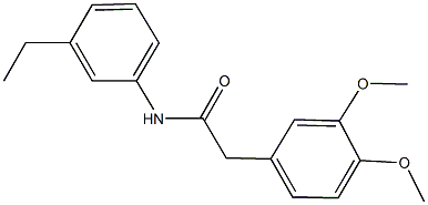 2-(3,4-dimethoxyphenyl)-N-(3-ethylphenyl)acetamide 化学構造式