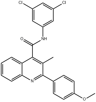 N-(3,5-dichlorophenyl)-2-(4-methoxyphenyl)-3-methyl-4-quinolinecarboxamide Structure