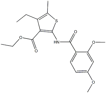 ethyl 2-[(2,4-dimethoxybenzoyl)amino]-4-ethyl-5-methyl-3-thiophenecarboxylate Structure