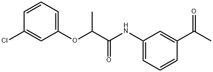 N-(3-acetylphenyl)-2-(3-chlorophenoxy)propanamide,541543-49-1,结构式