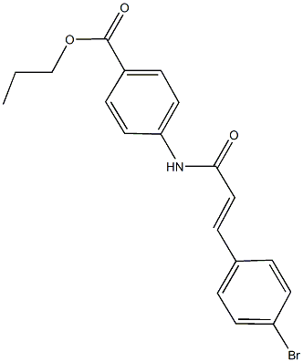 propyl 4-{[3-(4-bromophenyl)acryloyl]amino}benzoate Struktur