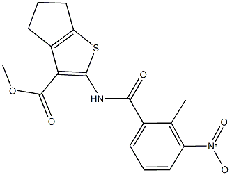 541544-66-5 methyl 2-({3-nitro-2-methylbenzoyl}amino)-5,6-dihydro-4H-cyclopenta[b]thiophene-3-carboxylate