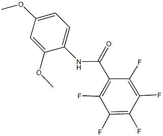 N-(2,4-dimethoxyphenyl)-2,3,4,5,6-pentafluorobenzamide 结构式