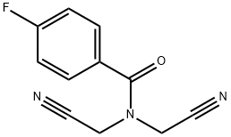 N,N-bis(cyanomethyl)-4-fluorobenzamide Structure