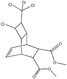 dimethyl 3-chloro-4-(trichloromethyl)tricyclo[4.2.2.0~2,5~]dec-9-ene-7,8-dicarboxylate 化学構造式