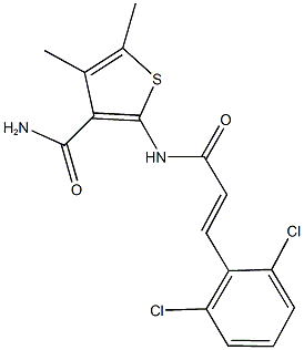 2-{[3-(2,6-dichlorophenyl)acryloyl]amino}-4,5-dimethyl-3-thiophenecarboxamide Structure