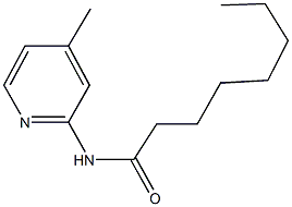 N-(4-methyl-2-pyridinyl)octanamide 结构式