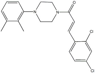 1-[3-(2,4-dichlorophenyl)acryloyl]-4-(2,3-dimethylphenyl)piperazine Struktur