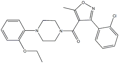 543685-21-8 2-(4-{[3-(2-chlorophenyl)-5-methyl-4-isoxazolyl]carbonyl}-1-piperazinyl)phenyl ethyl ether