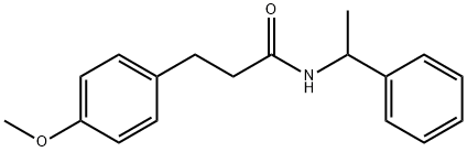 3-(4-methoxyphenyl)-N-(1-phenylethyl)propanamide Struktur