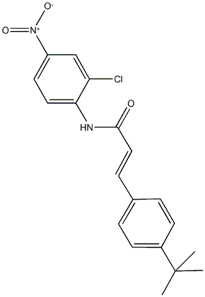 3-(4-tert-butylphenyl)-N-{2-chloro-4-nitrophenyl}acrylamide Struktur