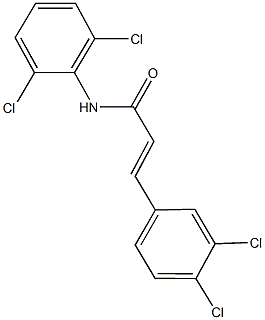 N-(2,6-dichlorophenyl)-3-(3,4-dichlorophenyl)acrylamide 化学構造式