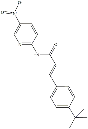 3-(4-tert-butylphenyl)-N-{5-nitro-2-pyridinyl}acrylamide Struktur
