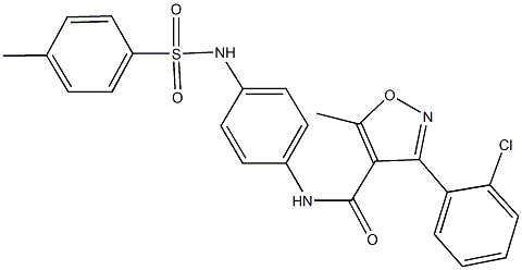 3-(2-chlorophenyl)-5-methyl-N-(4-{[(4-methylphenyl)sulfonyl]amino}phenyl)-4-isoxazolecarboxamide,543688-57-9,结构式