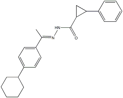 N'-[1-(4-cyclohexylphenyl)ethylidene]-2-phenylcyclopropanecarbohydrazide Struktur