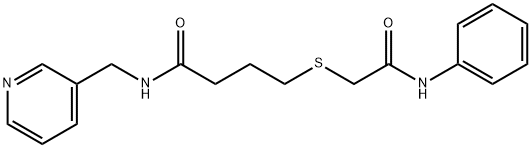 4-[(2-anilino-2-oxoethyl)sulfanyl]-N-(3-pyridinylmethyl)butanamide|