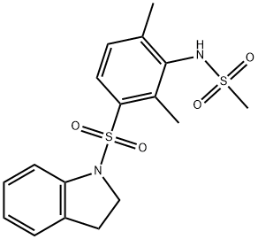 N-[3-(2,3-dihydro-1H-indol-1-ylsulfonyl)-2,6-dimethylphenyl]methanesulfonamide Structure