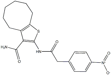 2-[({4-nitrophenyl}acetyl)amino]-4,5,6,7,8,9-hexahydrocycloocta[b]thiophene-3-carboxamide|