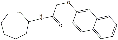 N-cycloheptyl-2-(2-naphthyloxy)acetamide Structure