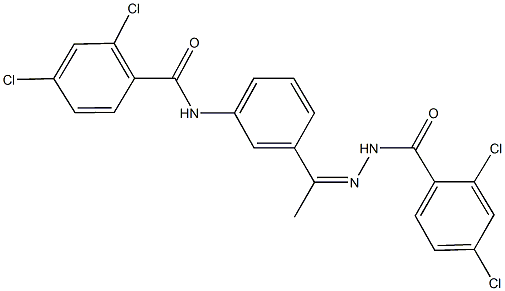 2,4-dichloro-N-{3-[N-(2,4-dichlorobenzoyl)ethanehydrazonoyl]phenyl}benzamide,543706-02-1,结构式