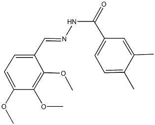 3,4-dimethyl-N'-(2,3,4-trimethoxybenzylidene)benzohydrazide 化学構造式
