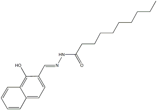 N'-[(1-hydroxy-2-naphthyl)methylene]decanohydrazide,543709-98-4,结构式