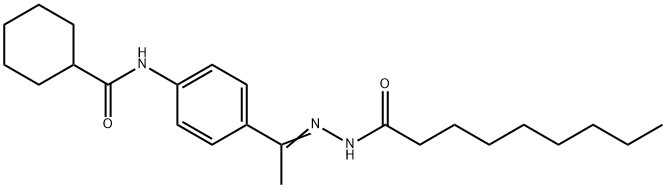 N-[4-(N-nonanoylethanehydrazonoyl)phenyl]cyclohexanecarboxamide Structure