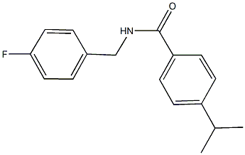 N-(4-fluorobenzyl)-4-isopropylbenzamide 化学構造式