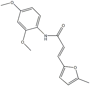 N-(2,4-dimethoxyphenyl)-3-(5-methyl-2-furyl)acrylamide Struktur